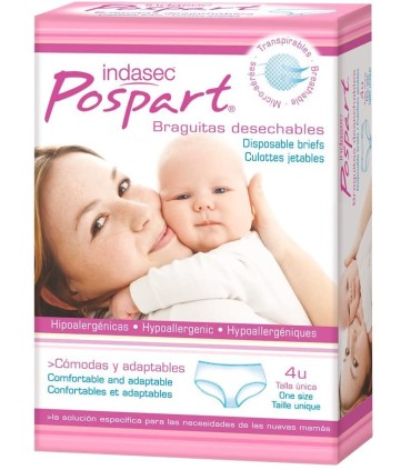 INDASEC BRAGA DESECHABLE POSPART T-UNICA 4 U