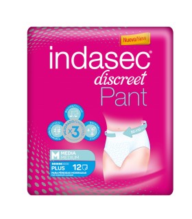 INDASEC PANT PLUS TALLA M 12 U