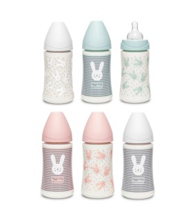 SUAVINEX BIBERON SILICONA SX PRO FISIO TM 270ML PREMIUM COLORES (162102)