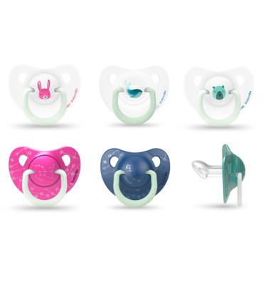 SUAVINEX CHUPETE SILICONA ANAT NOCHE 0-6M 2U