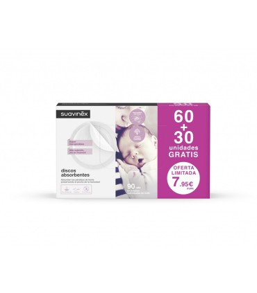SUAVINEX DISCOS ABSORBENTES 60+30U