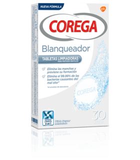 COREGA BLANQUEADOR LIMPIEZA PROTESIS DENTAL 30 TABLETAS
