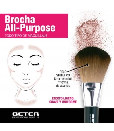 BETER BROCHA MAQUILLAJE PELO SINTETICO 17 CM