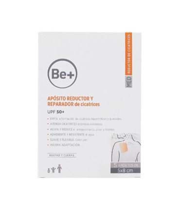 BE+ APOSITO REDUCTOR Y REPARADOR DE CICATRICES 5 U 5 X 8 CM
