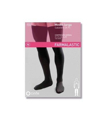 FARMALASTIC MEDIA LARGA CABALLERO COMPRESION NORMAL NEGRO TALLA EXTRAGRANDE ( PAR)