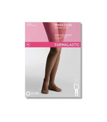 FARMALASTIC MEDIA LARGA BLONDA COMPRESION NORMAL CAMEL TALLA M ( PAR)