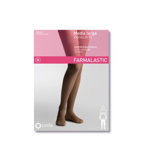 FARMALASTIC MEDIA LARGA BLONDA COMPRESION NORMAL NEGRA TALLA G