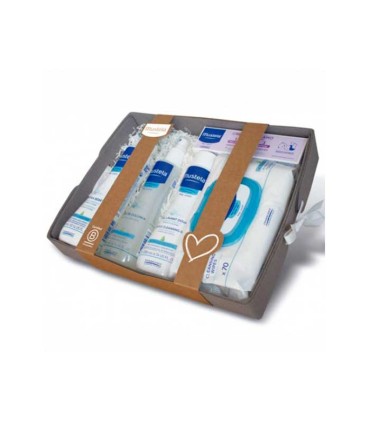 MUSTELA CANASTILLA BEBE GRIS REGALO