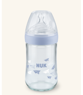 NUK BIBERON SILICONA NATURE SENSE CRISTAL 0-6M M 240ML