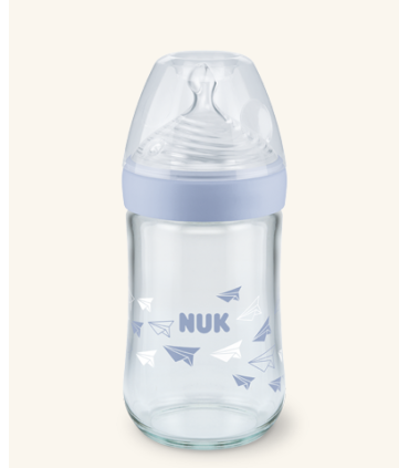 NUK BIBERON SILICONA NATURE SENSE CRISTAL 0-6M M 240ML