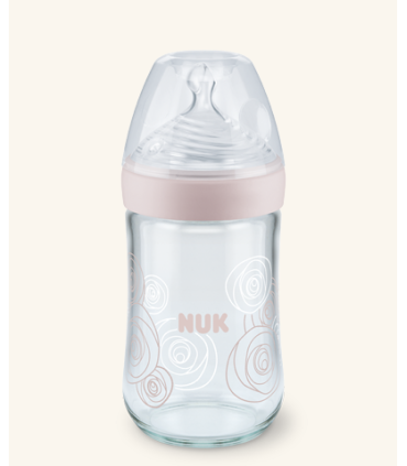NUK BIBERON SILICONA NATURE SENSE CRISTAL 0-6M M 240ML