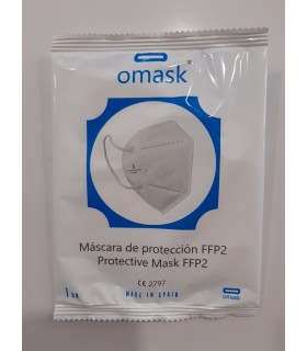 MASCARILLA FFP2 FABRICACION NACIONAL OMASK BLANCA