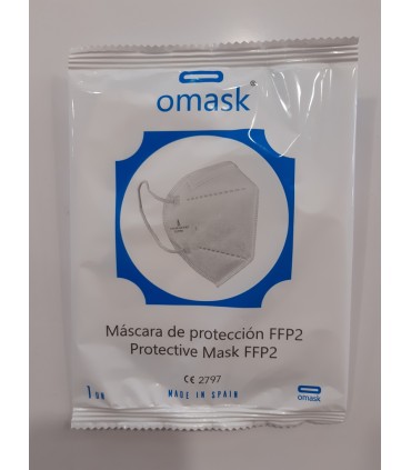 MASCARILLA FFP2 FABRICACION NACIONAL OMASK BLANCA