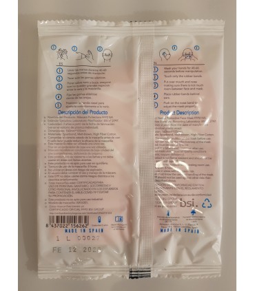 MASCARILLA FFP2 FABRICACION NACIONAL OMASK ROSA