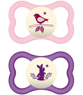 MAM CHUPETE SILICONA AIR  6M ROSA PACK DOBLE