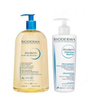 BIODERMA ATODERM INTENSIVE BAUME 500ML + ACEITE DUCHA 1L PACK