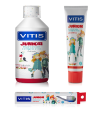 VITIS JUNIOR COLUTORIO 500 ML + ENVASE GEL DENTIFRICO 75 ML + 1 CEPILLO PACK