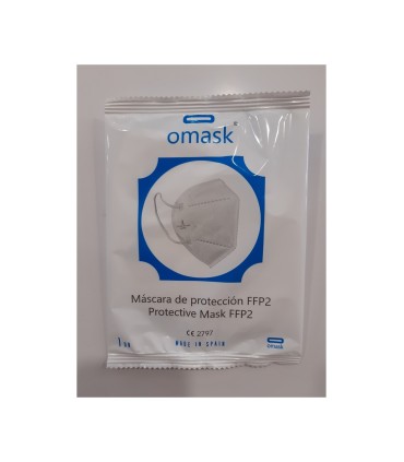 MASCARILLA FFP2 FABRICACION NACIONAL OMASK BLANCA CAJA 10 UNDS