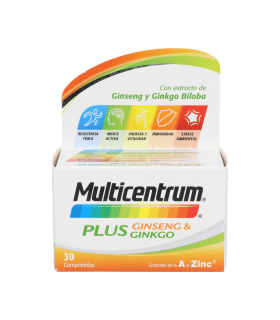 MULTICENTRUM RENDIMIENTO PLUS 30 COMP GINSENG Y GINKGO