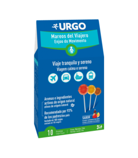 URGO MAREOS DEL VIAJERO 10 PIRULETAS