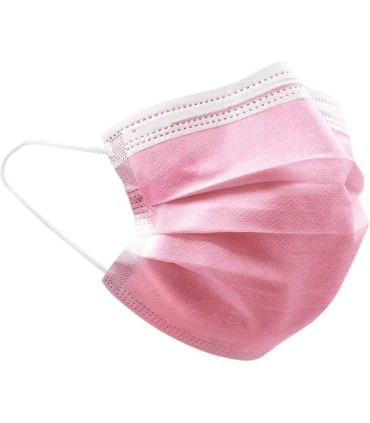 MASCARILLA QUIRURGICA IIR ADULTO ROSA ENVASE 10 UND
