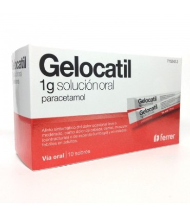 GELOCATIL 1 G 10 SOBRES SOLUCION ORAL