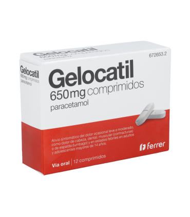 GELOCATIL 650 MG 12 COMPRIMIDOS (TIRAS)