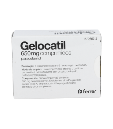 GELOCATIL 650 MG 12 COMPRIMIDOS (TIRAS)
