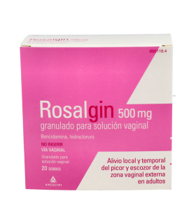 ROSALGIN 500 MG 20 SOBRES GRANULADO PARA SOLUCION VAGINAL