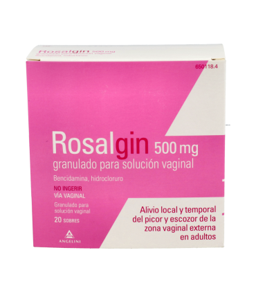 ROSALGIN 500 MG 20 SOBRES GRANULADO PARA SOLUCION VAGINAL