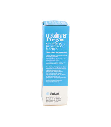 CRISTALMINA 10 MG/ML SOLUCION PARA PULVERIZACION CUTANEA 1 FRASCO 25 ML