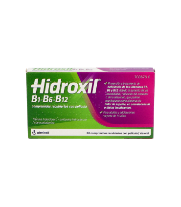 HIDROXIL B1-B6-B12 30 COMPRIMIDOS RECUBIERTOS
