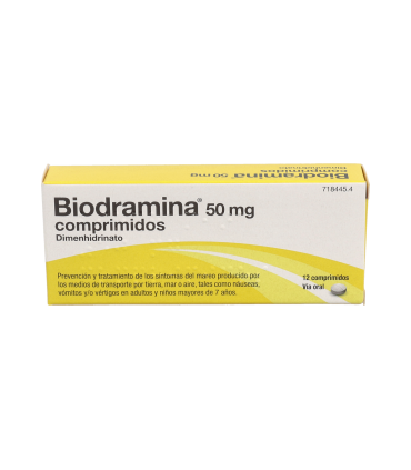 BIODRAMINA 50 MG 12 COMPRIMIDOS