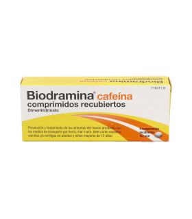 BIODRAMINA CAFEINA 4 COMPRIMIDOS RECUBIERTOS