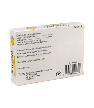 STREPSILS 24 PASTILLAS PARA CHUPAR (SABOR MIEL Y LIMON)