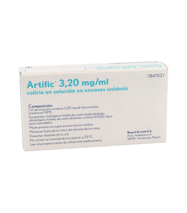 ARTIFIC 3,2 mg/ml COLIRIO EN SOLUCION 30 MONODOSIS 0,5 ml