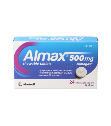 ALMAX 500 MG 24 COMPRIMIDOS MASTICABLES