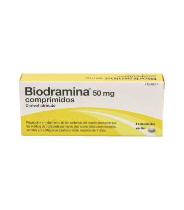 BIODRAMINA 50 MG 4 COMPRIMIDOS