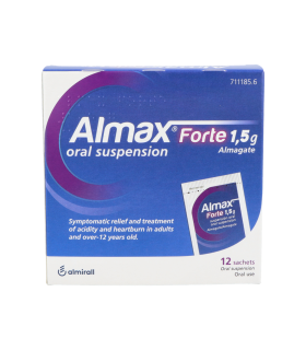 ALMAX FORTE 1,5 g 12 SOBRES SUSPENSION ORAL