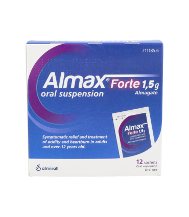 ALMAX FORTE 1,5 g 12 SOBRES SUSPENSION ORAL