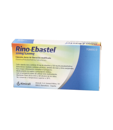 RINO-EBASTEL 10 mg/120 mg 7 CAPSULAS LIBERACION MODIFICADA