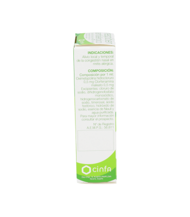 RESPIBIEN ANTIALERGICO 0,5 mg/ml + 0,5 mg/ml SOLUCION PARA PULVERIZACION NASAL 1 FRASCO 15 ml