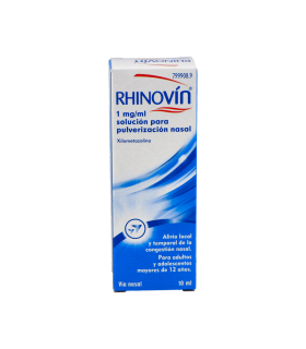 RHINOVIN 1 MG/ML SOLUCION PARA PULVERIZACION NASAL 1 FRASCO 10 ML