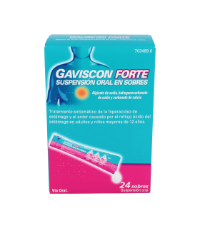 GAVISCON FORTE 24 SOBRES SUSPENSION ORAL 10 ML