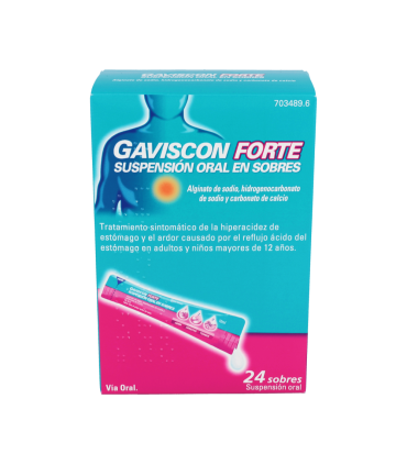 GAVISCON FORTE 24 SOBRES SUSPENSION ORAL 10 ML