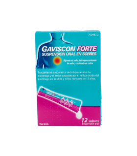 GAVISCON FORTE 12 SOBRES SUSPENSION ORAL 10 ML