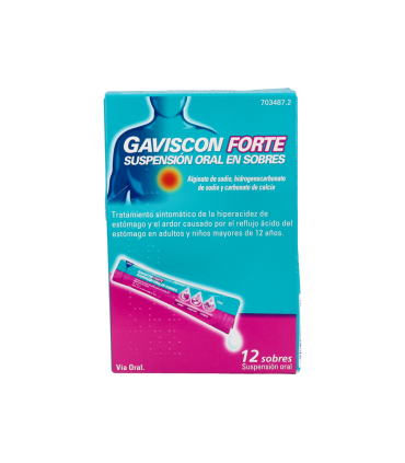 GAVISCON FORTE 12 SOBRES SUSPENSION ORAL 10 ML