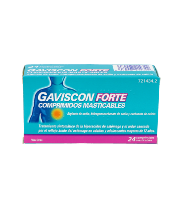 GAVISCON FORTE 24 COMPRIMIDOS MASTICABLES