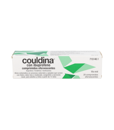 COULDINA CON IBUPROFENO 400 mg/2 mg/7,5 mg 20 COMPRIMIDOS EFERVESCENTES