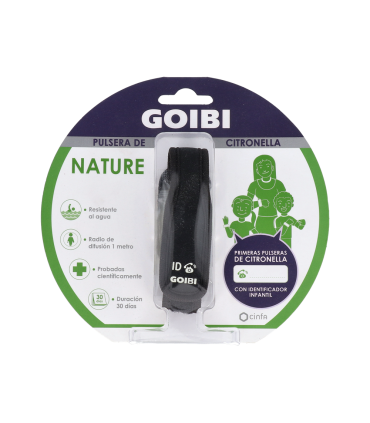 GOIBI PULSERA DE CITRONELLA NATURE 1 PULSERA NEGRA